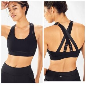 NWT Fabletics Black Belle High Impact Sports Bra Small
